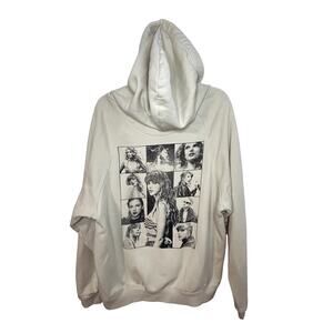 Taylor Swift Eras Tour Cream Hoodie with Black Print Taylor Swift Size XL